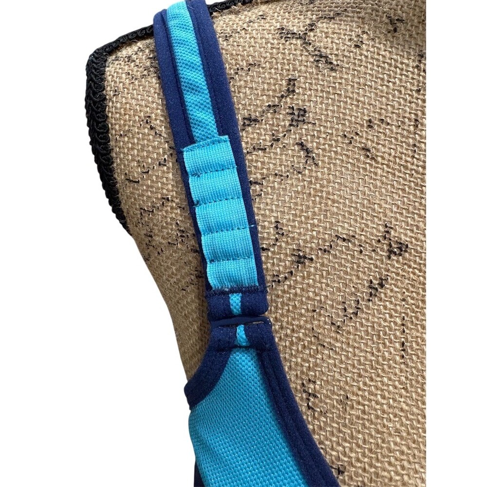Adore Me Sports Bra Womens 38DDD Blue Colorblock Full Coverage Support - Picture 2 of 10